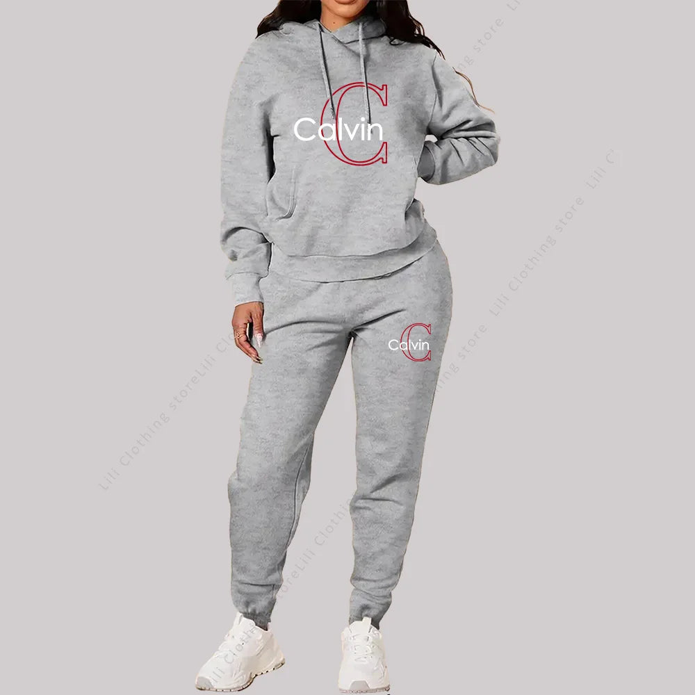 2025 New Ladies Tracksuit Aesthetic Designer Clothes Trend Sportswear High quality Hoodies Sweatpants 2 piece Outfits Women Sets