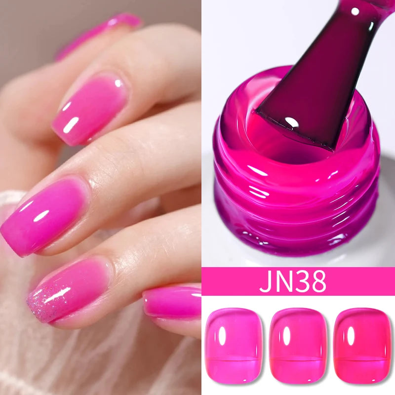 BORN PRETTY Water Light Cat Magnetic Gel Nail Polish Nude Milk White Jelly Color Semi Permanent Soak Off UV LED Gel Varnish DIY