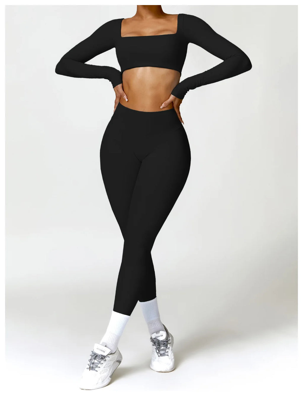 Women 2-Piece Sports Set Quick Drying For Gym Running Training Long Sleeve Sports T-Shirt Yoga Clothing Women Gym Sports Clothin