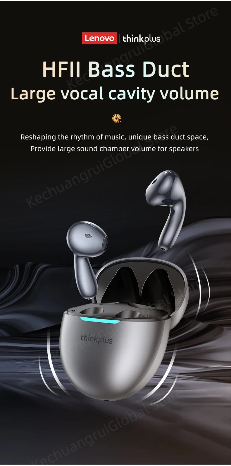 2025 Original Lenovo LP48 TWS Earphone Wireless Bluetooth 5.4 Headset Half In Ear Noise Reduction Free EarBuds For Huawei iPhone