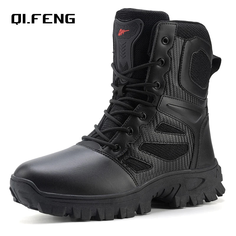 Large Outdoor Training Boots Men's Autumn/Winter Mountaineering and Hiking Boots Outdoor High Top Work Shoes 39-46