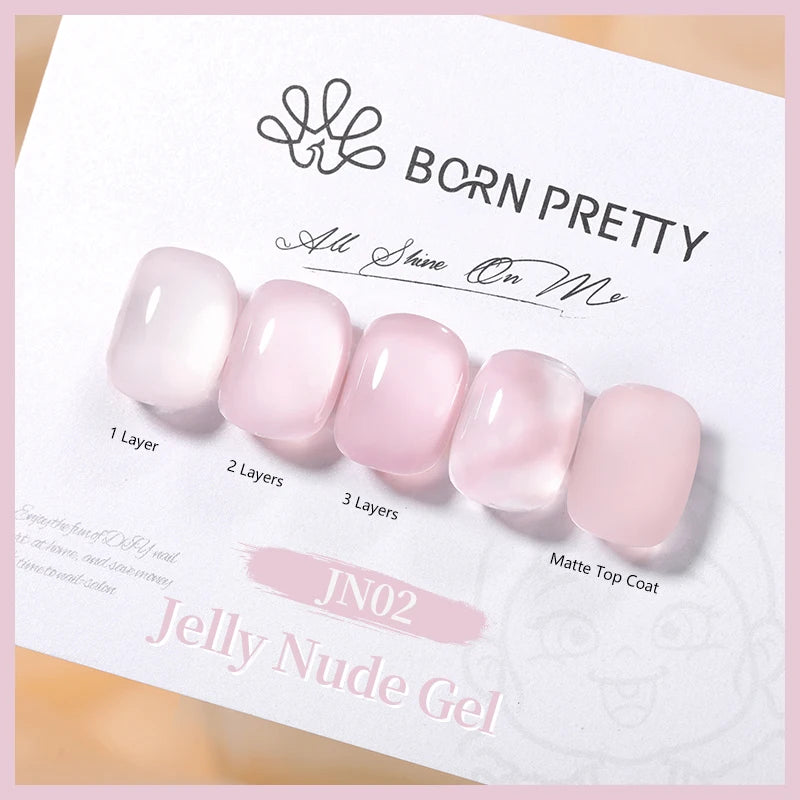 BORN PRETTY Water Light Cat Magnetic Gel Nail Polish Nude Milk White Jelly Color Semi Permanent Soak Off UV LED Gel Varnish DIY