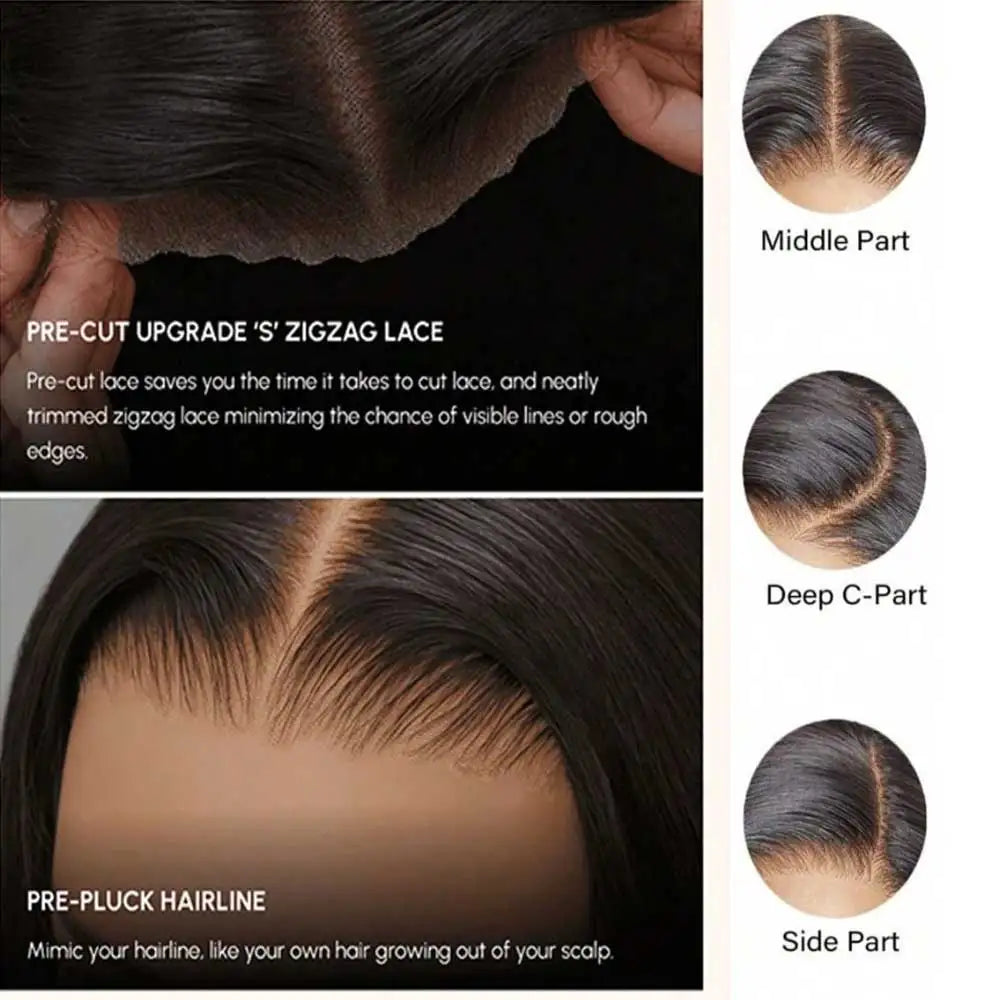 Straight 40 Inch 6x5 Pre Plucked Pre Cut Lace Glueless Wigs Human Hair 13X6 HD Lace Frontal Wig 250% Straight Human Hair Wigs