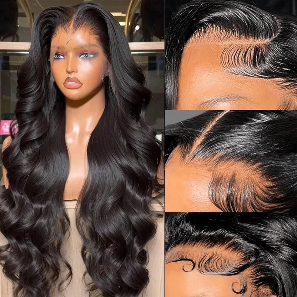 40 Inch Body Wave Human Hair Front Wig 13x6 13x4 Hd Lace Transparent Frontal wig Pre Plucked Brazilian Human Hair Wigs For Women