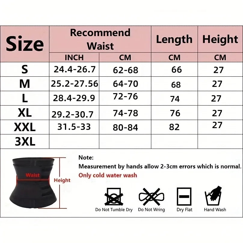 1pc Waist Trainer Slimming Body Shaper Fitness Belt Weight Loss Fat Burning Sport Girdle Sweat Trimmer Workout Cincher Shapewear