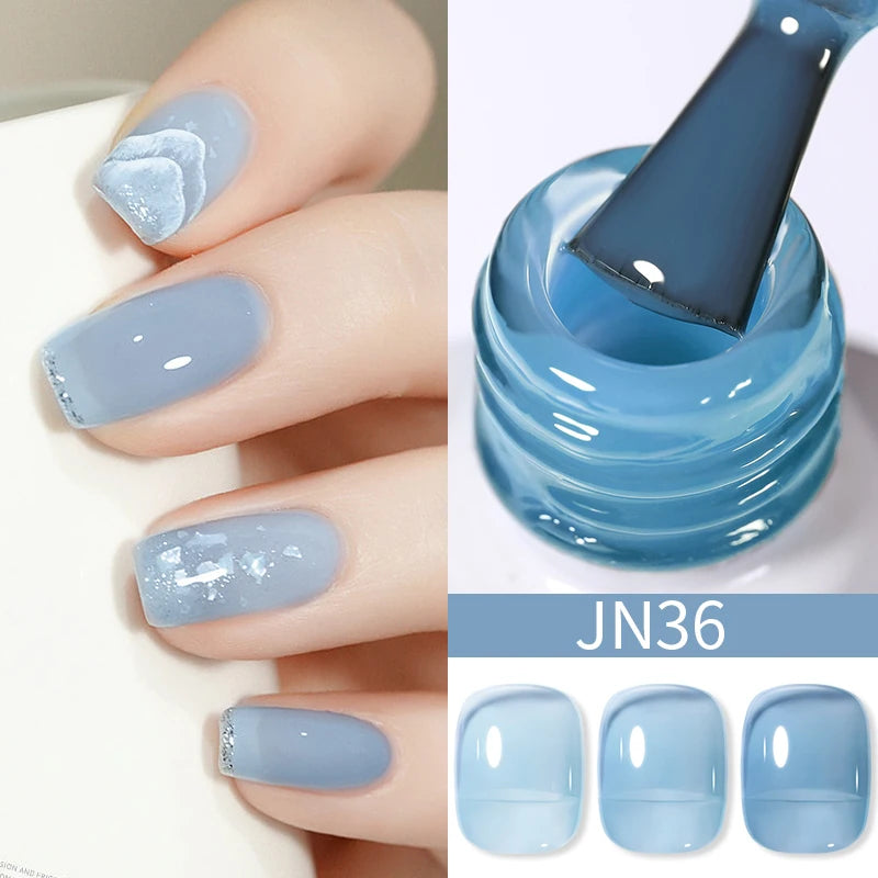 BORN PRETTY Water Light Cat Magnetic Gel Nail Polish Nude Milk White Jelly Color Semi Permanent Soak Off UV LED Gel Varnish DIY