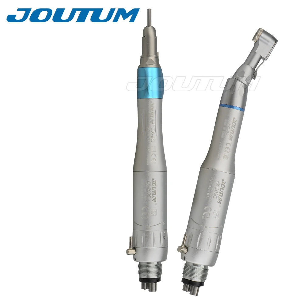 Dental Low Speed Handpiece Kits 203C 2/4 Hole Air Motor Contra Angle Straight Handpiece Dentists Equipment Tools