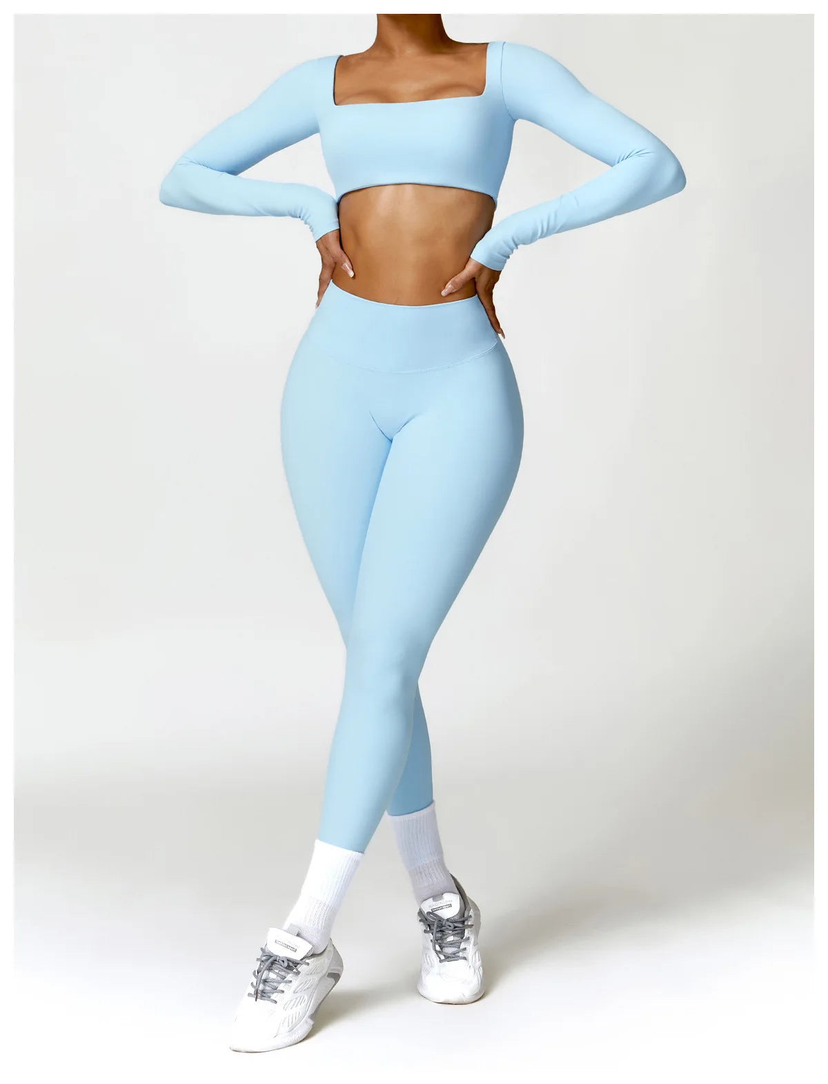 Women 2-Piece Sports Set Quick Drying For Gym Running Training Long Sleeve Sports T-Shirt Yoga Clothing Women Gym Sports Clothin