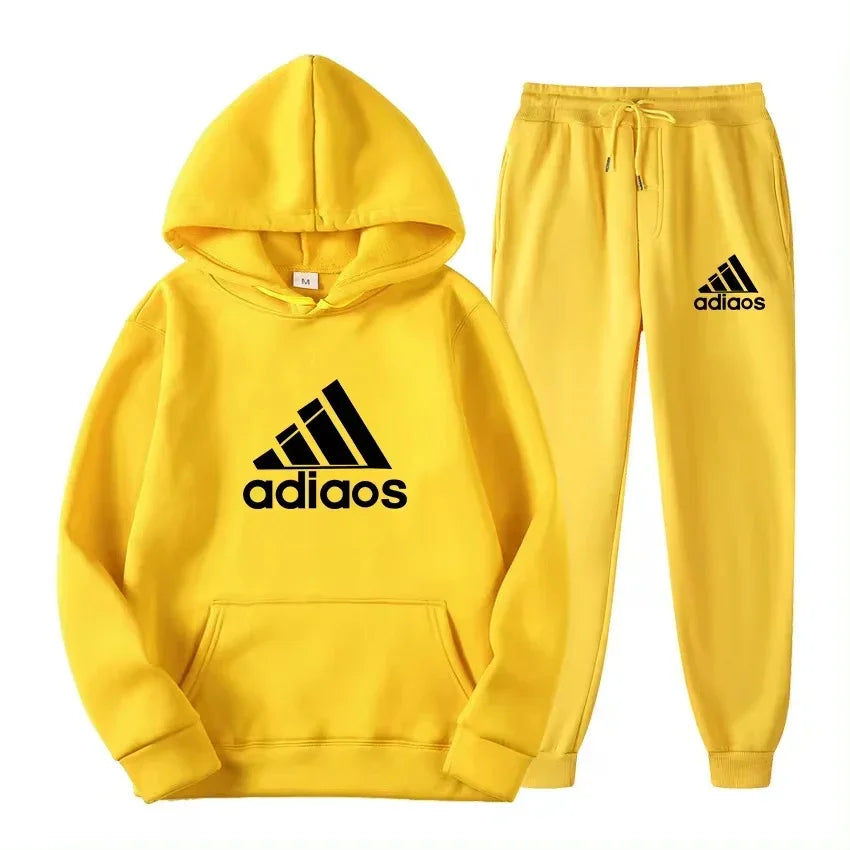 2025 Autumn-Winter Warmth-Enhanced Comfortable Leisure Fitness Sports Set: Two-piece set including hooded sports shirt and joggi