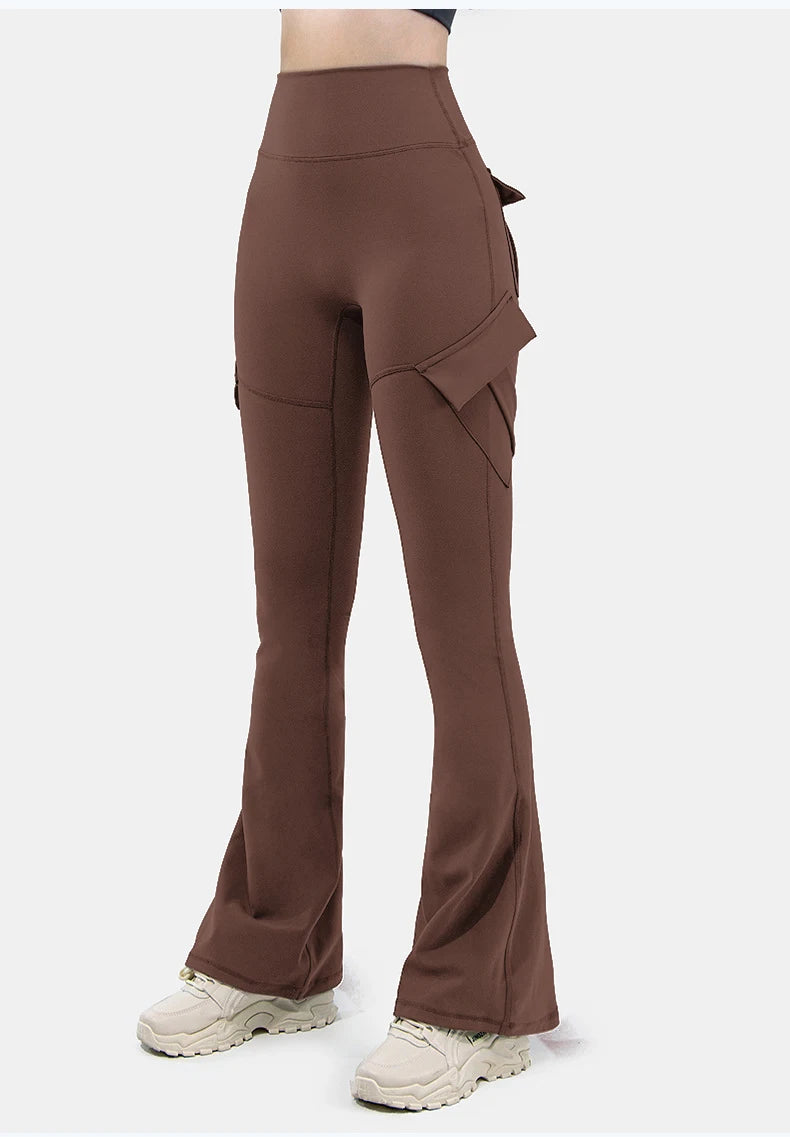 Leggings de Yoga de Pierna Ancha con Bolsillos
