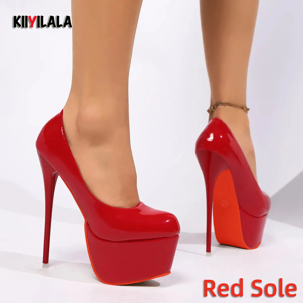 5.5cm Platform Women's High Stiletto Heels Baby Pink Lady Party Shoes 16.5cm Disco Dance Sexy Big Size 45 46 47 48 49 50