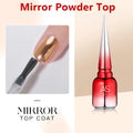 AS 15ml Chrome Mirror Powder Top Coat Transparent Nail Gel Crystal Bright Safe and Non-Toxic Soak Off UV LED Functional Gel
