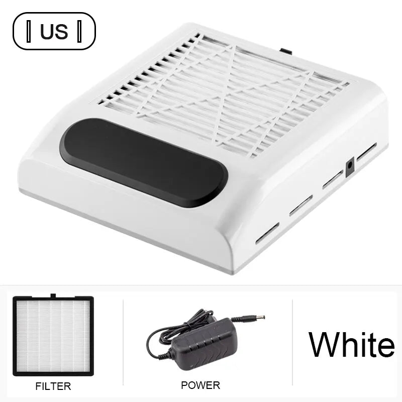 Upgrade Nail Dust Collector Extractor Fan For Manicure Machine Powerful Nail Vacuum Cleaner With Remove Filter Nail Equipment