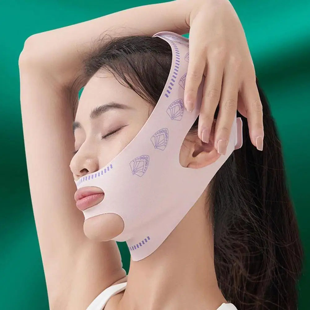 2Packs V Line Face Lifting Straps -Upgraded Mask Shaper for Jawline, V Shaped Slimming Face Strap, Reusable Face Chin Lift Strap
