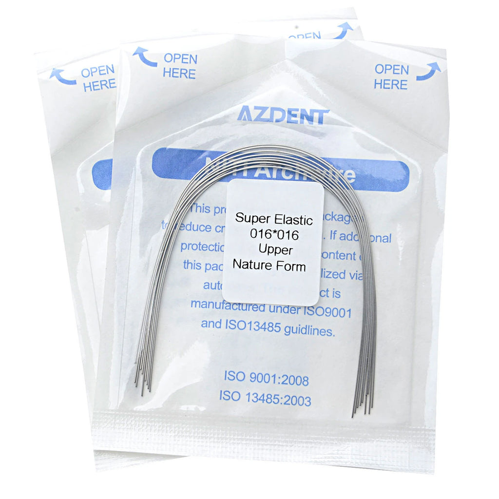 10pcs/Pack AZDENT Dental Orthodontic Arch Wires Super Elastic NITI Round /Rectangular Natural Form Dental Arches Wire