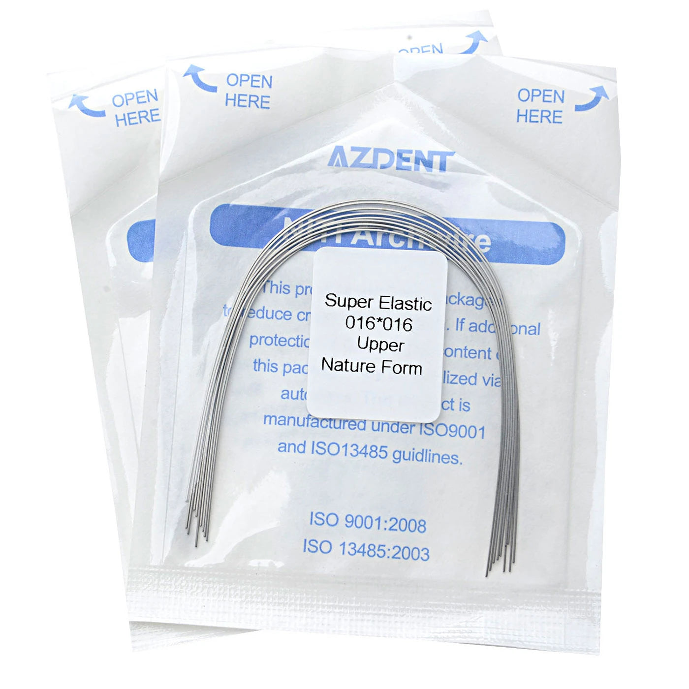 10pcs/Pack AZDENT Dental Orthodontic Arch Wires Super Elastic NITI Round /Rectangular Natural Form Dental Arches Wire