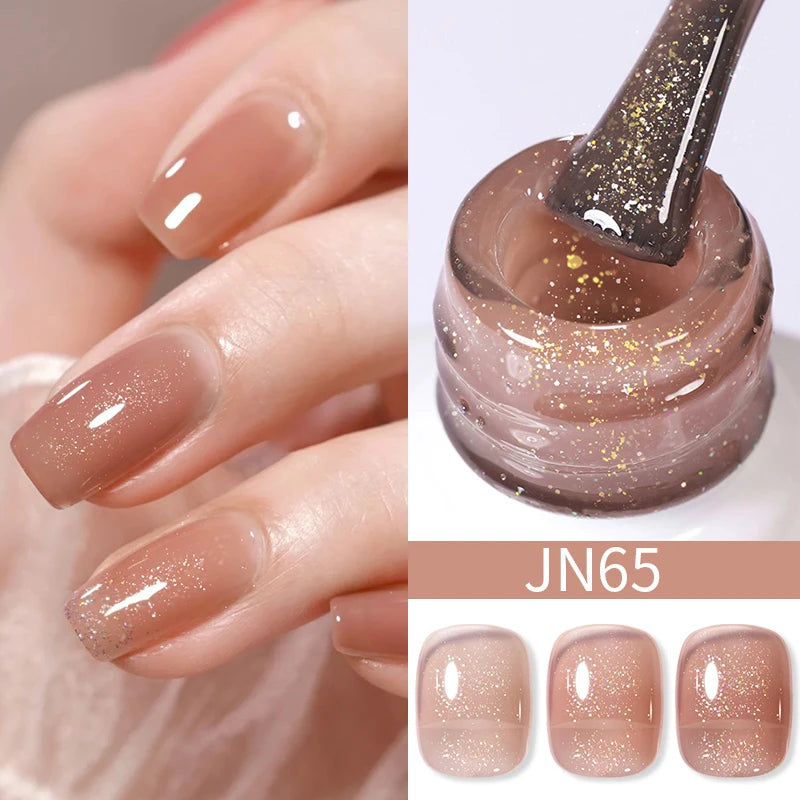 BORN PRETTY Water Light Cat Magnetic Gel Nail Polish Nude Milk White Jelly Color Semi Permanent Soak Off UV LED Gel Varnish DIY