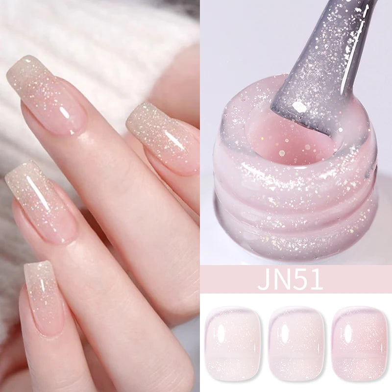 BORN PRETTY Water Light Cat Magnetic Gel Nail Polish Nude Milk White Jelly Color Semi Permanent Soak Off UV LED Gel Varnish DIY
