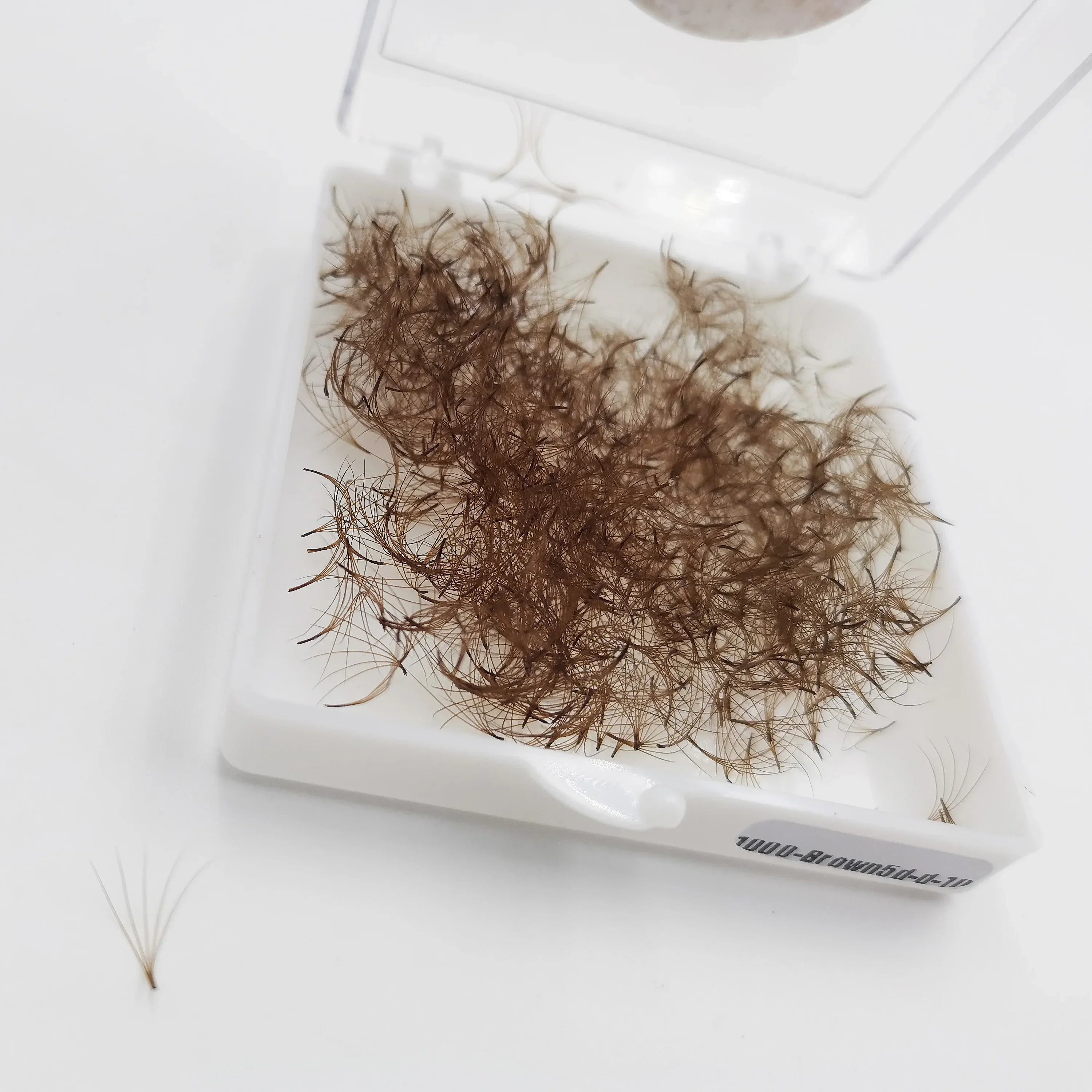 SupMacio Brown Premade Fan Lash Extensions 3D/5D/6D/8D/10D Thin Pointy Base 500 Fans Loose Promade Volume Lashes Makeup Cilio