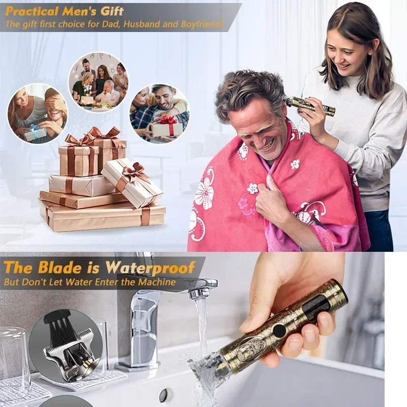 New！T9 Electric Hair Trimmer/Accessories | USB Professional Shaver | 0mm Bald Fade Cutting Machine Portable for Men Home Haircut