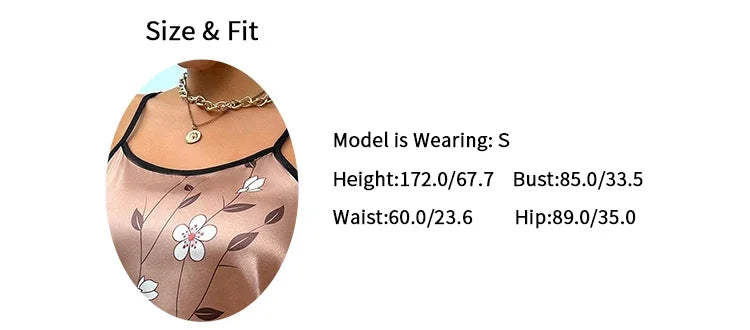 Women's Sleepwear Summer Floral Print Satin Nightgown Casual Sleeveless Backless Slip Night Dress Sexy Nightdress Home Clothes