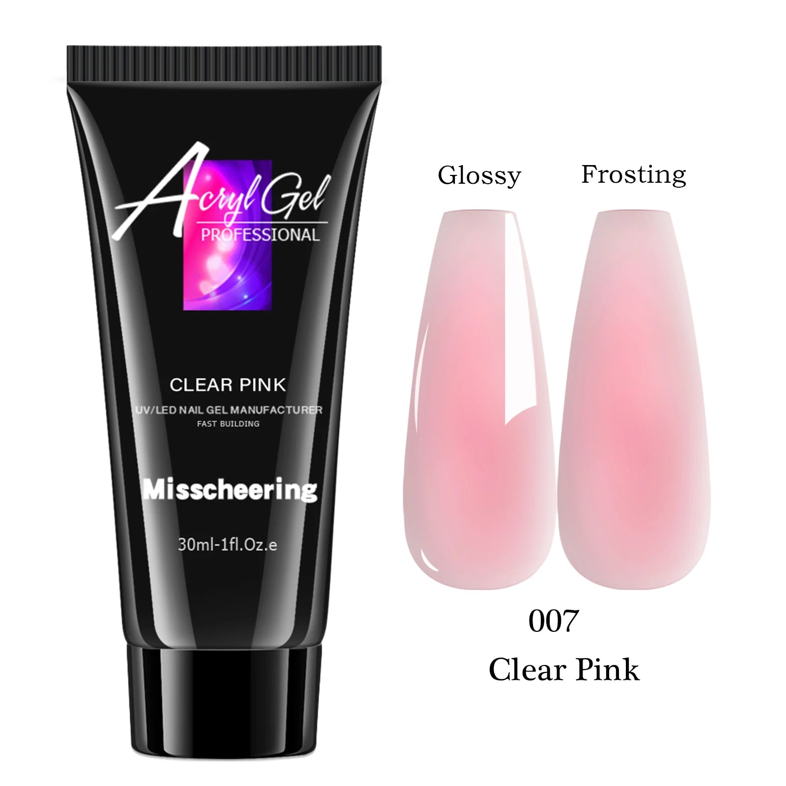 30ml Solid Color Nail Extension Gel Nail Build Poly  Acrylic Gel Uv Led Quick Extension Of Crystal Model Painless Crystal Glue