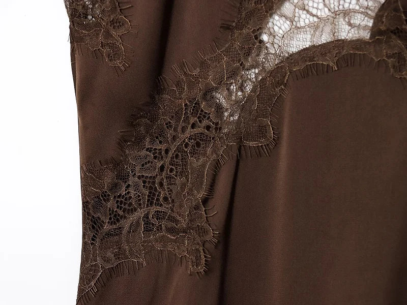 MUJER 2025 Lace Slip Dress Woman Black Backless Short Dresses for Women Asymmetric Party Women's Summer Dress Satin Sexy Dresses