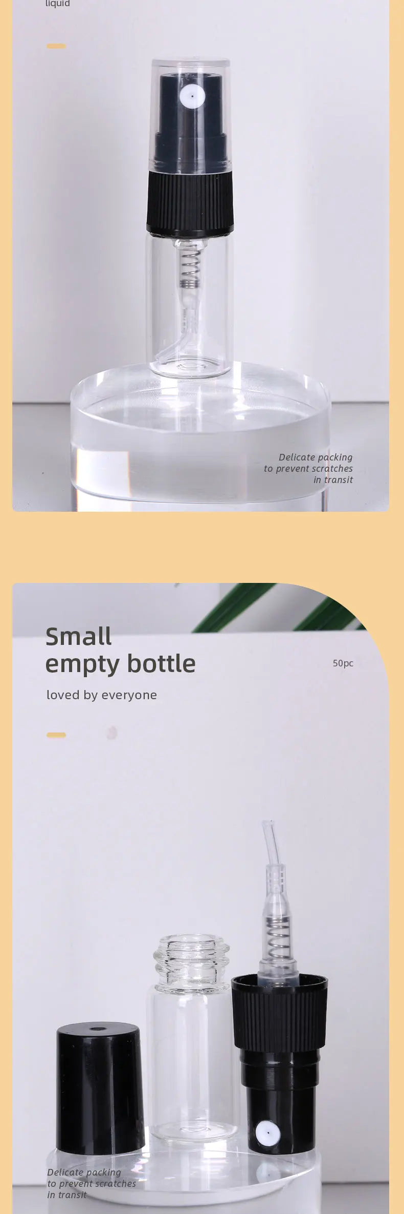 Hot sale 50/piece 2ml transparent glass perfume bottle disposable trial bottle mini travel portable cologne perfume bottle