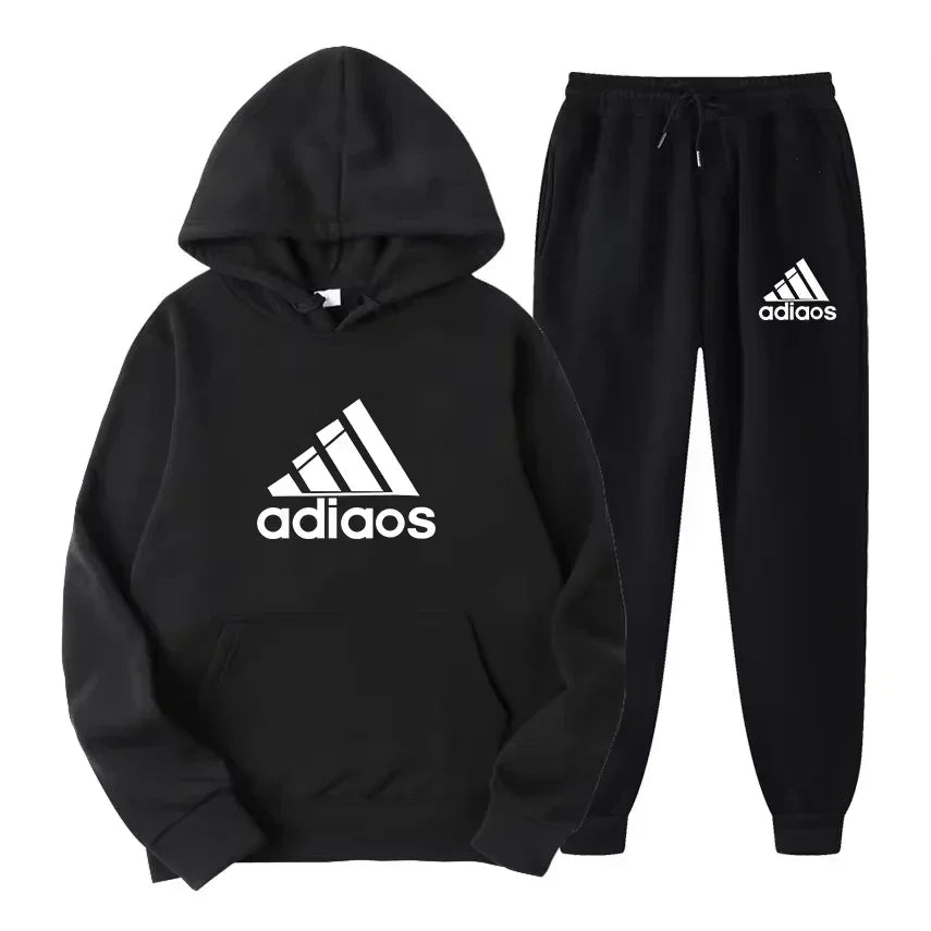 2025 Autumn-Winter Warmth-Enhanced Comfortable Leisure Fitness Sports Set: Two-piece set including hooded sports shirt and joggi