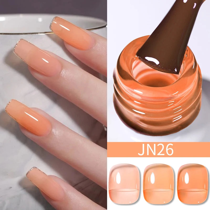 BORN PRETTY Water Light Cat Magnetic Gel Nail Polish Nude Milk White Jelly Color Semi Permanent Soak Off UV LED Gel Varnish DIY