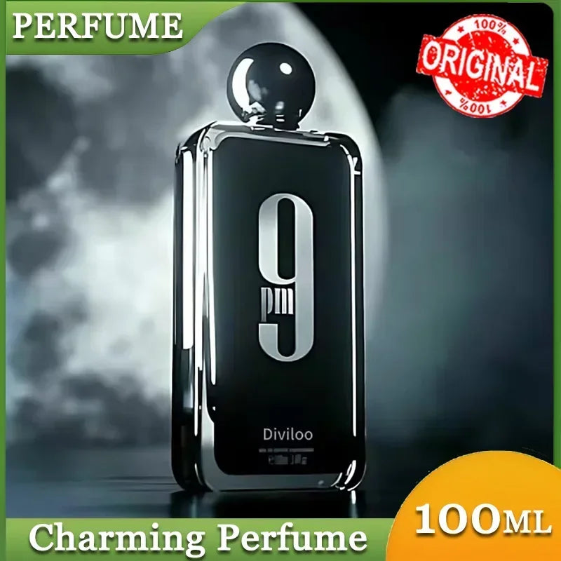 100ML 3.4FL.OZ 9PM Men's Perfume, Long Lasting Gourmet Oriental Notes Cologne, Eau de Parfum, Feronomas Perfume Hombre Perfume