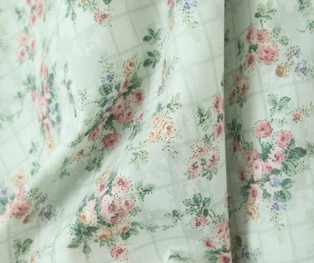 YENKYE Green Floral Print Sexy Spaghetti Straps Dress Women Low Waist A-line Midi Holiday Summer Dresses Party Robe 2025 Vestido