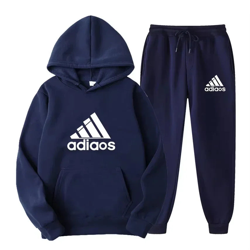 2025 Autumn-Winter Warmth-Enhanced Comfortable Leisure Fitness Sports Set: Two-piece set including hooded sports shirt and joggi