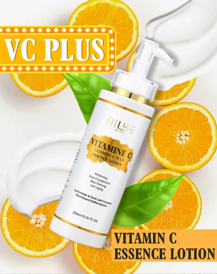 AILKE Vitamin C Skin Care Set, with Lightening Body Lotion, Even Skin Tone Face Cream, Whitening Serum, Brightening Soap