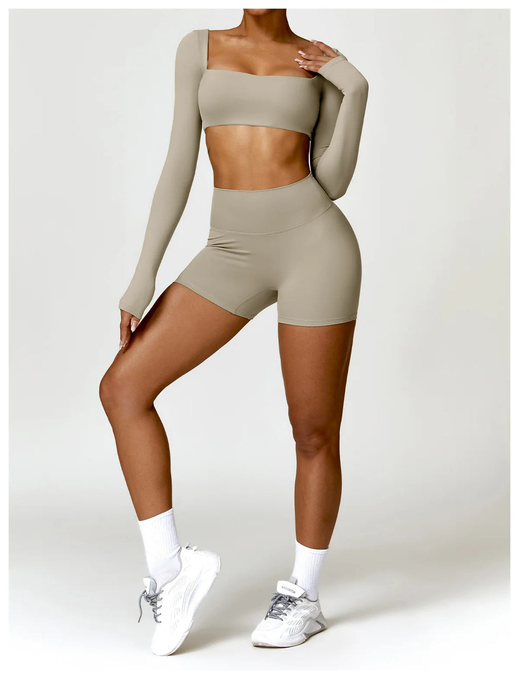 Women 2-Piece Sports Set Quick Drying For Gym Running Training Long Sleeve Sports T-Shirt Yoga Clothing Women Gym Sports Clothin