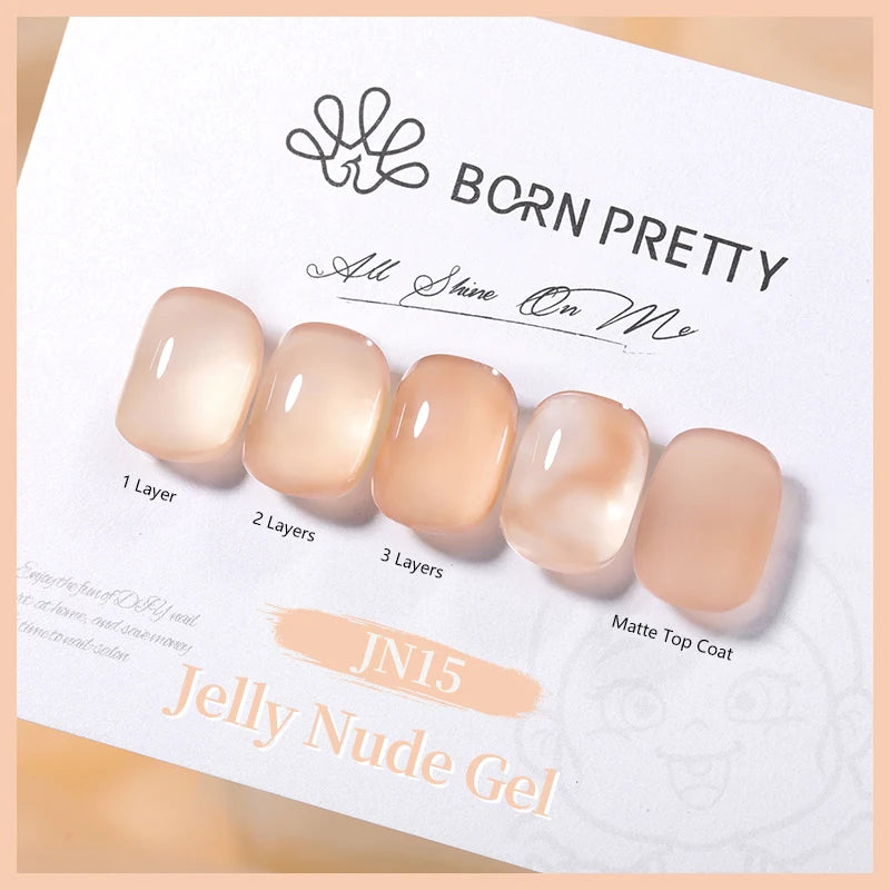 BORN PRETTY Water Light Cat Magnetic Gel Nail Polish Nude Milk White Jelly Color Semi Permanent Soak Off UV LED Gel Varnish DIY
