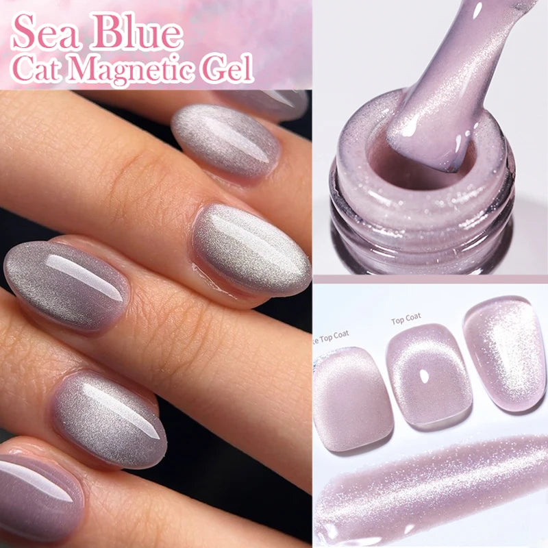 BORN PRETTY Water Light Cat Magnetic Gel Nail Polish Nude Milk White Jelly Color Semi Permanent Soak Off UV LED Gel Varnish DIY