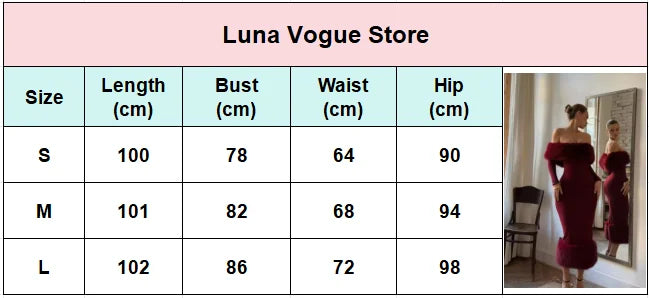 Faux Fur Patchwork Strapless Dress Women Sexy Off-shoulder Full Sleeve Cinched-waist Slim Gowns Lady Chic Evening Party Dresses