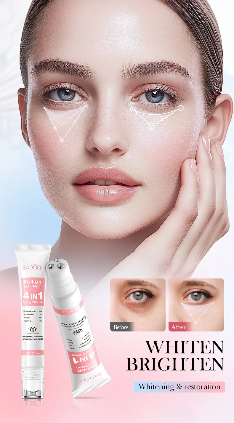 Instant Eye Bag Remove Cream Retinol Anti-Wrinkle Firming Skin Fade Fine Lines Anti Dark Circle Puffiness Brighten Eye SkinCare