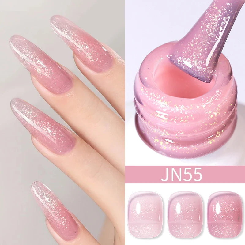 BORN PRETTY Water Light Cat Magnetic Gel Nail Polish Nude Milk White Jelly Color Semi Permanent Soak Off UV LED Gel Varnish DIY