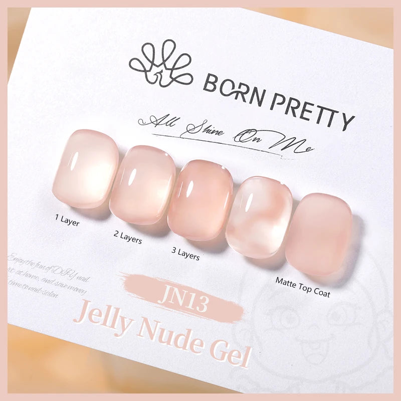 BORN PRETTY Water Light Cat Magnetic Gel Nail Polish Nude Milk White Jelly Color Semi Permanent Soak Off UV LED Gel Varnish DIY