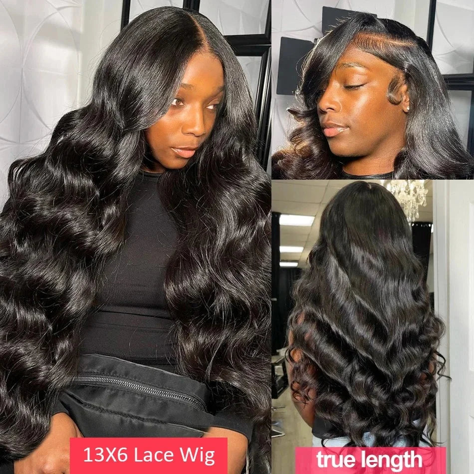 40 Inch Body Wave Human Hair Front Wig 13x6 13x4 Hd Lace Transparent Frontal wig Pre Plucked Brazilian Human Hair Wigs For Women