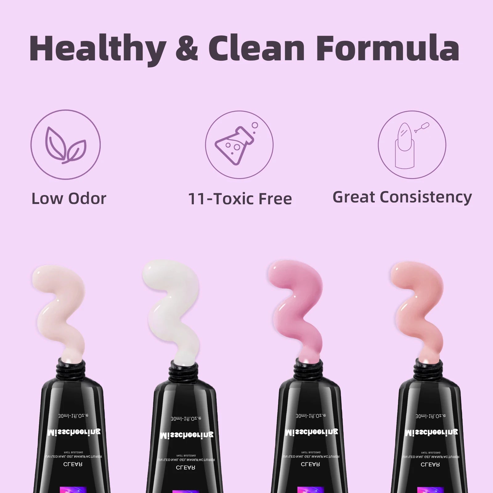30ml Solid Color Nail Extension Gel Nail Build Poly  Acrylic Gel Uv Led Quick Extension Of Crystal Model Painless Crystal Glue