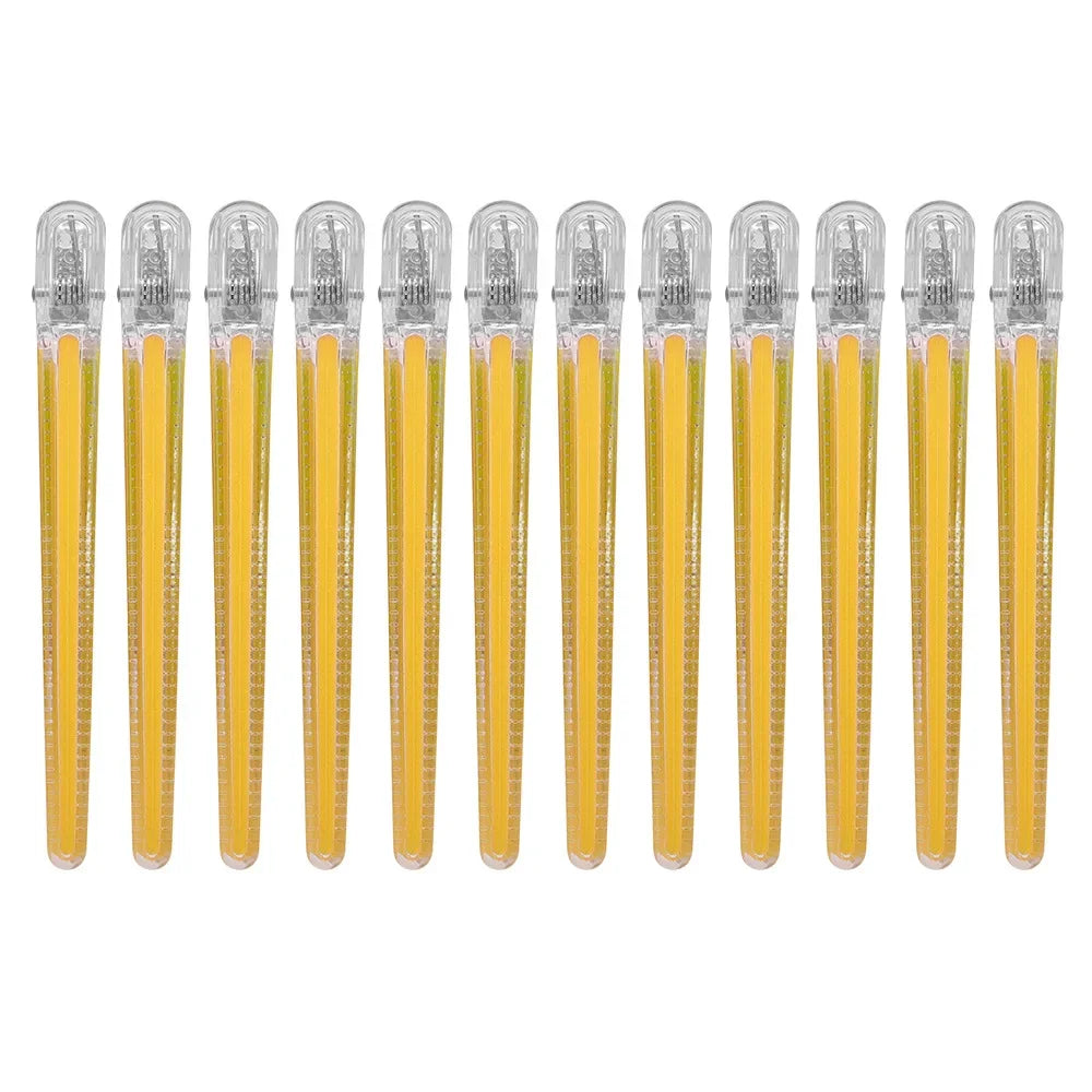 12pcs Pro Seamless Alligator Clip Hair Clip Barbershop Haircutting Sectioning Hairpin Salon Household Styling Tools Accessories