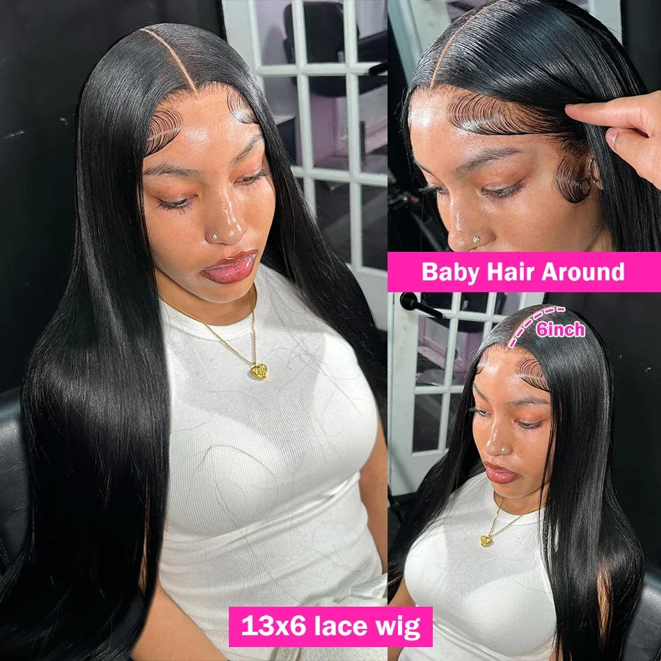 250 Density Bone Straight Hd Transparent 13x6 Lace Frontal Wig Brazilian 13x4 360 Hd Lace Front Human Hair Wigs For Black Women