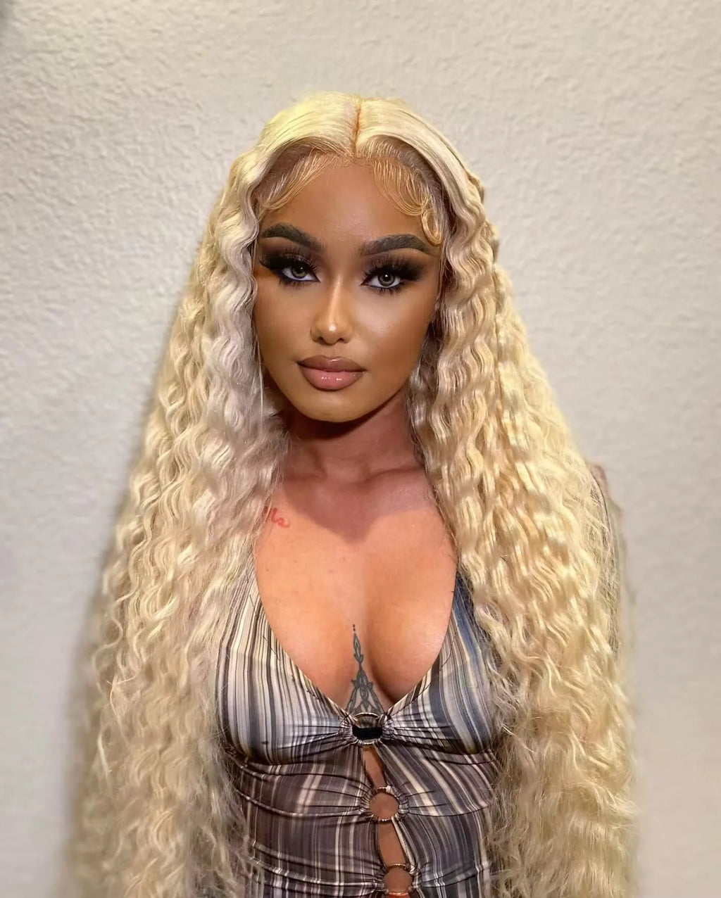 40 Inch Honey Blonde 613 HD Lace Frontal Wig 13x6 Curly Wigs Preplucked Loose Deep Wave Wigs Human Hair 13x4 Lace Frontal Wig