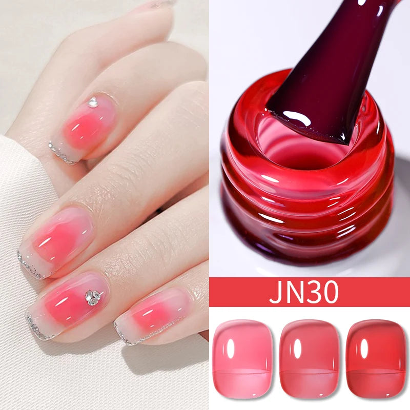 BORN PRETTY Water Light Cat Magnetic Gel Nail Polish Nude Milk White Jelly Color Semi Permanent Soak Off UV LED Gel Varnish DIY
