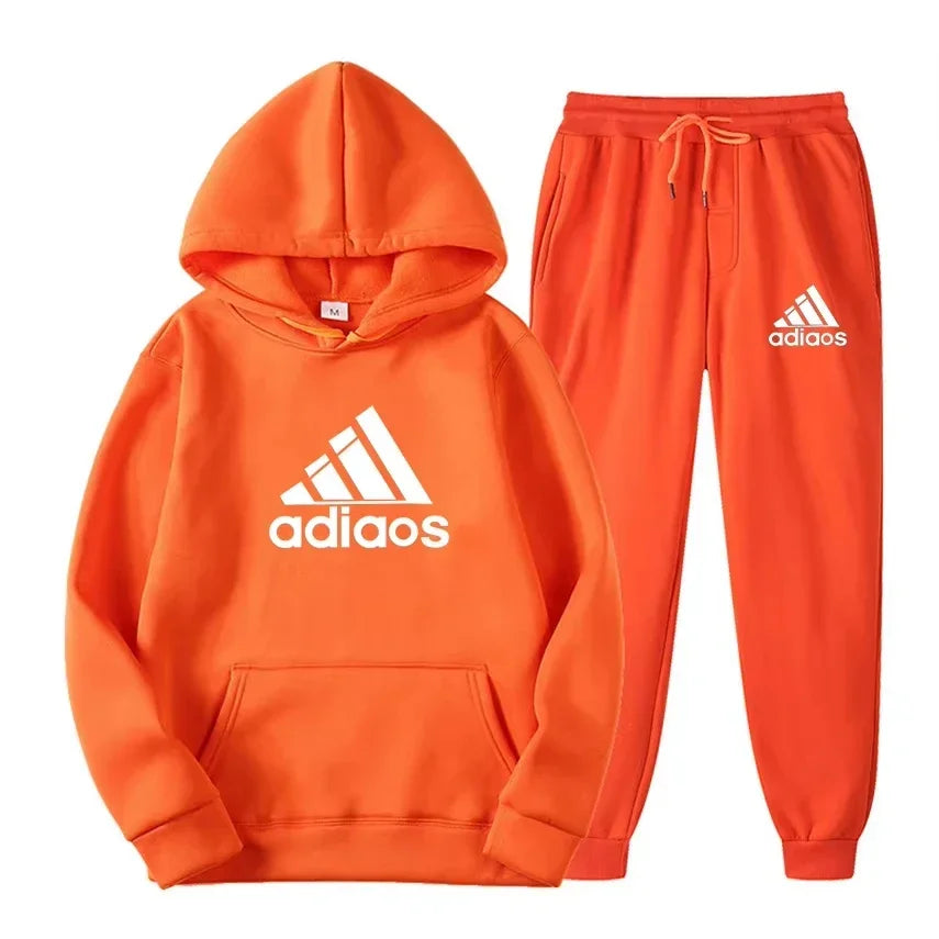2025 Autumn-Winter Warmth-Enhanced Comfortable Leisure Fitness Sports Set: Two-piece set including hooded sports shirt and joggi