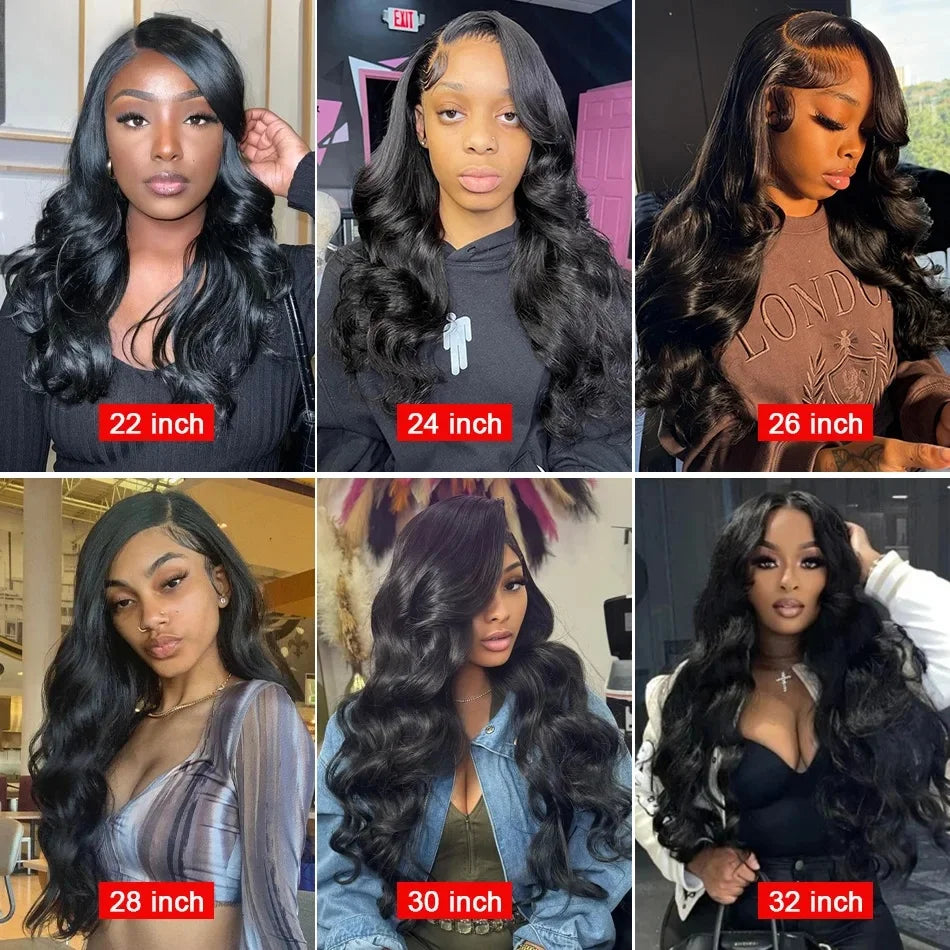 30 40 Inch Body Wave 13x6 HD Lace Frontal Wig Human Hair 13x4 Lace Front Wigs 4x4 5x5 360 Brazilian Pre Plucked Lace For Women