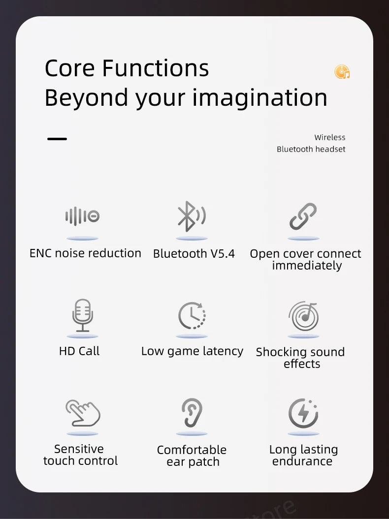 2025 Original Lenovo LP48 TWS Earphone Wireless Bluetooth 5.4 Headset Half In Ear Noise Reduction Free EarBuds For Huawei iPhone